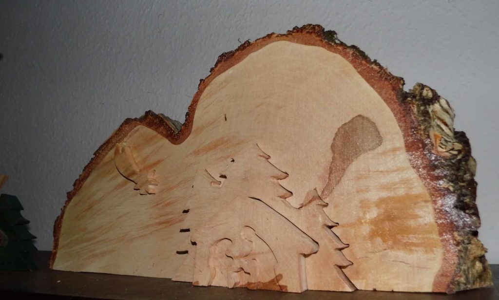 Krippe aus Birkenholz